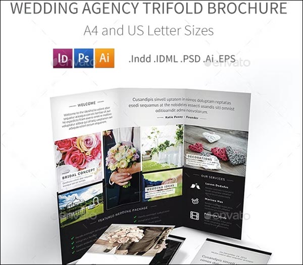 Wedding Agency Trifold Brochure Template