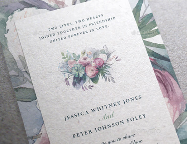 Wedding Invitation Printable Design Template
