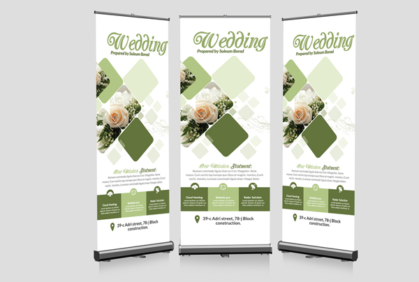 Wedding Invitation Roll Up Banners