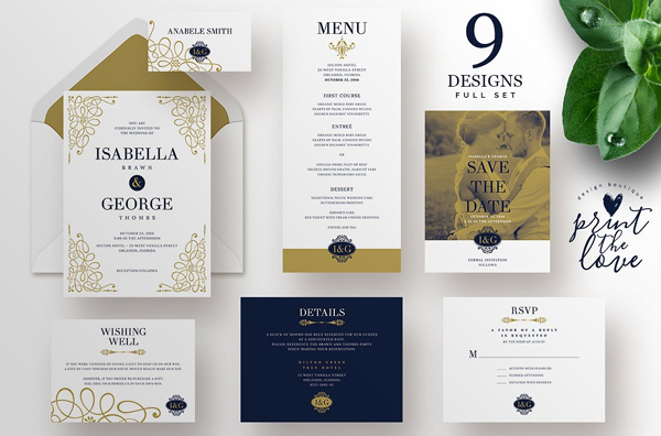 Wedding Invitation Suite Designs