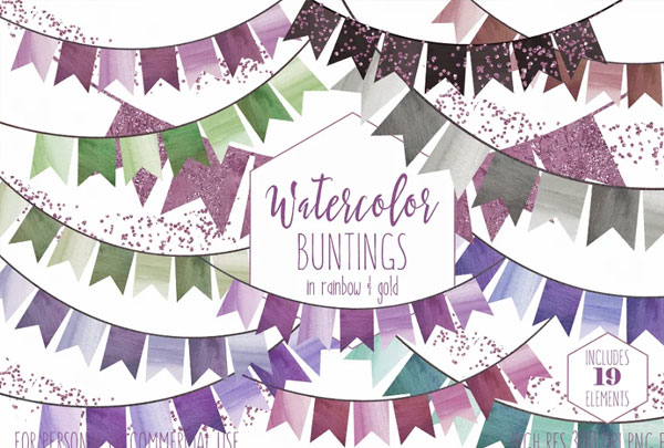 Wedding Party Bunting Flag Banners