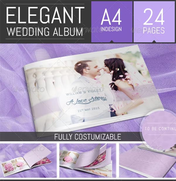Wedding Photo Album Template PSD Design