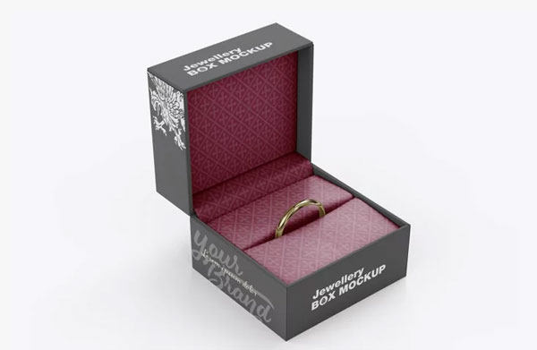 Wedding Rings Box Mockup