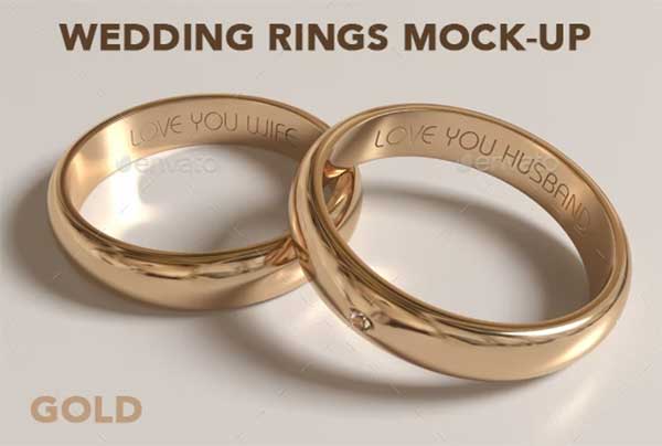 Wedding Rings Set Mock-up Mockup