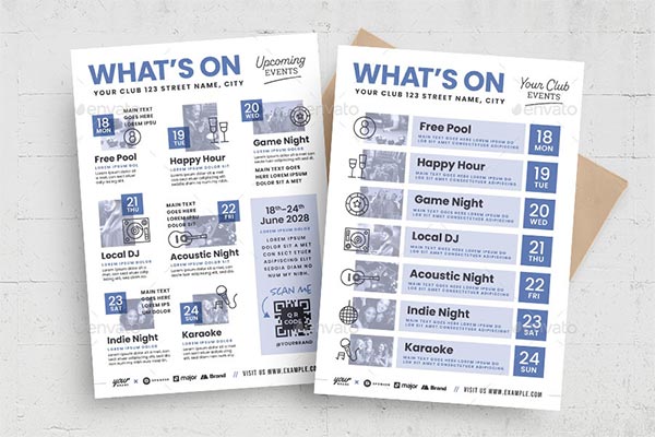 Weekly What's On Flyer Poster
