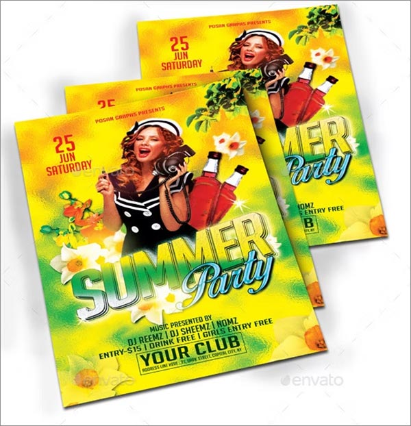 Welcome Summer Beach Party Flyer