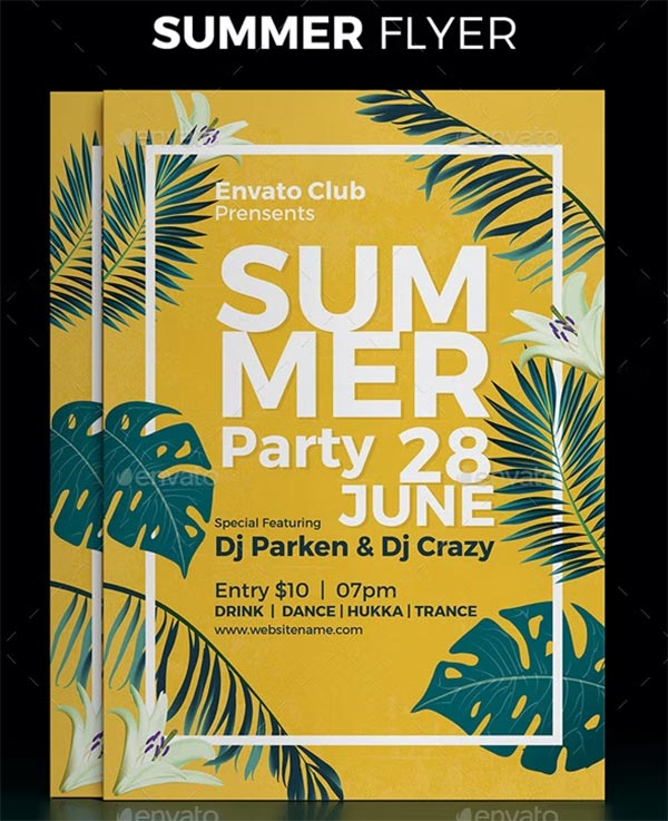 Welcome Summer Party PSD Flyer Template