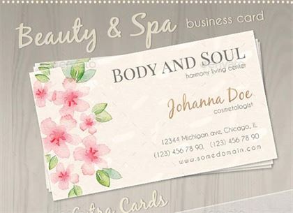 Wellness, Beauty and Spa Business Card