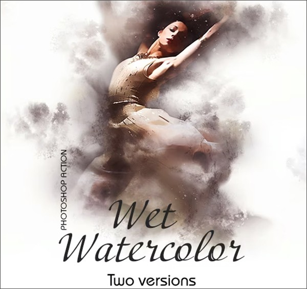 Wet Watercolor Photoshop Action