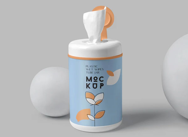 Wet Wipes Jar Mockups