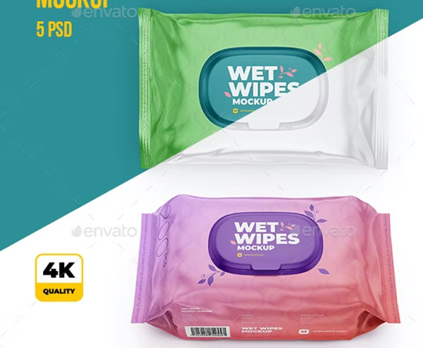 Wet Wipes Photoshop Mockups Bundle