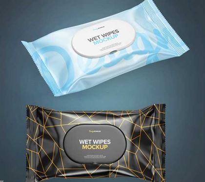 Wet Wipes Pack Mockup Templates