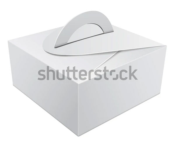 White Cake Box Packaging Mockup