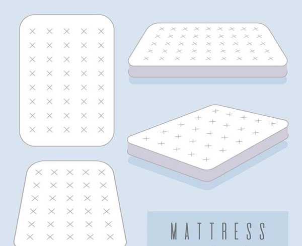 White Mattress Mockup Free PSD