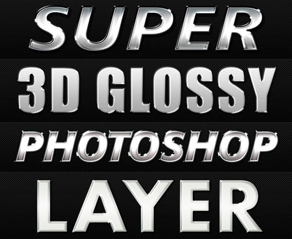 White Modern 3D Glossy Layer PSD Styles