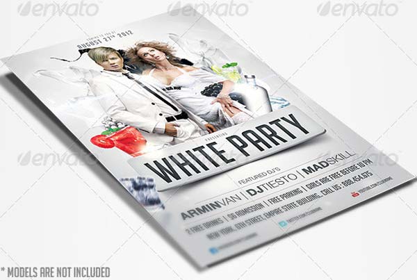 White Party Event Flyer Download