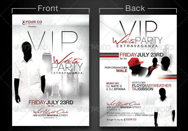 White Party Event Flyer