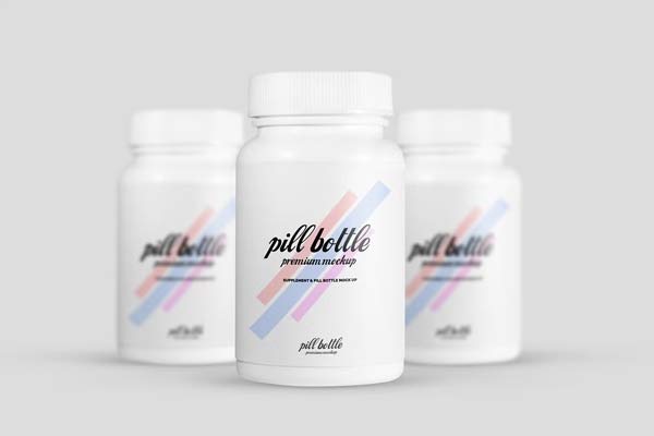 White Pill Bottle Mockups