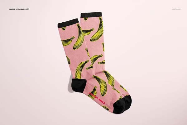 White Sock Mockups Design Template