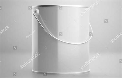 White Paint Can Bucket Mockup