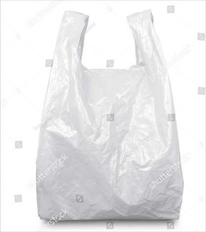 White Plastic Bag PSD Mockup