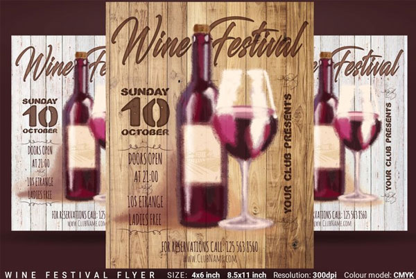 Wine Festival Flyer Design