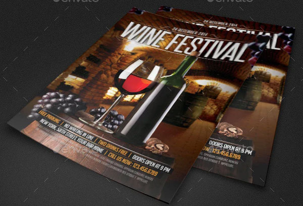 Wine Festival Flyer Template
