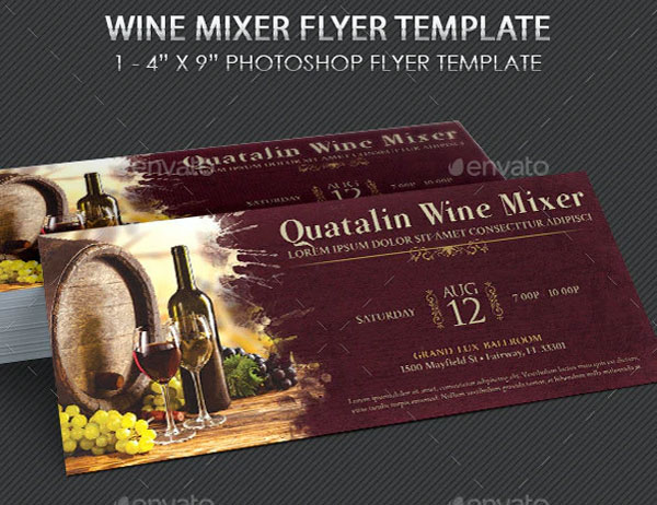 Wine Mixer Flyer Template