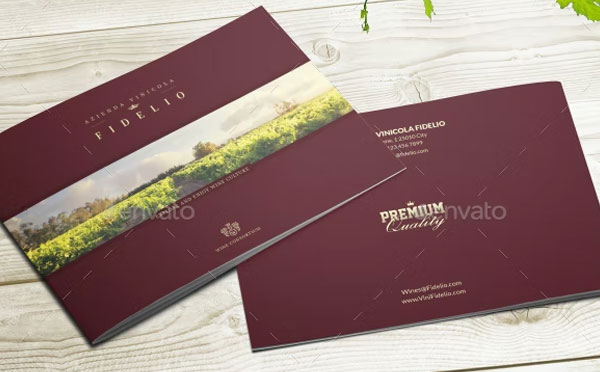 Wine Square Bi-Fold Brochure