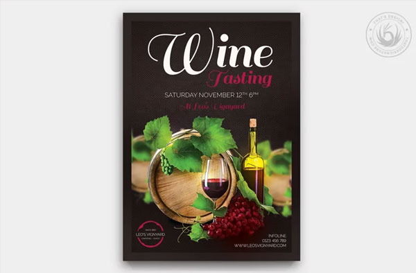 Wine Tasting Flyer or Poster Template
