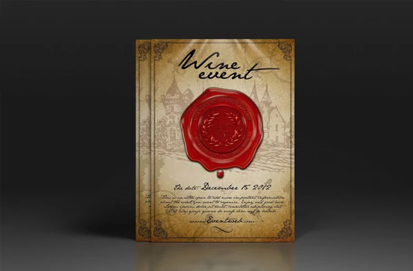 Wine event Flyer or Poster Template