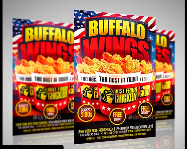 Wings Fast Food Flyer