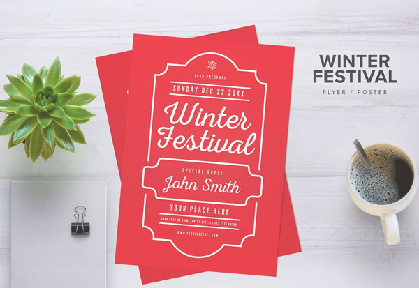 Winter Festival Flyer Printable Template