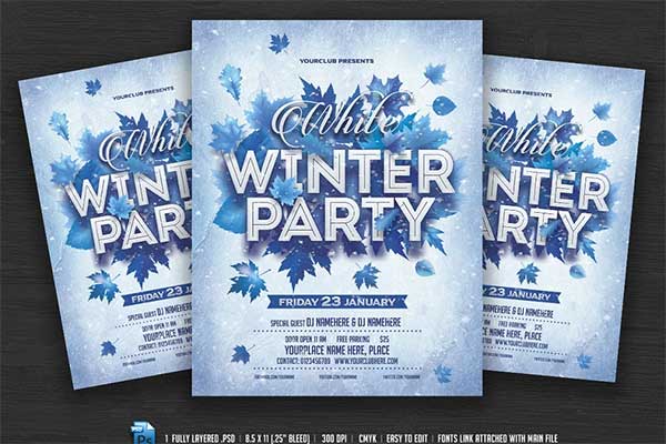 Winter Festival Party Flyer Design
