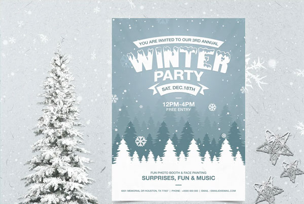 Winter Flyer and Christmas Party Flyer