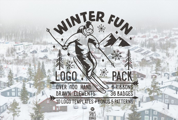 Winter Fun Adventure Logo Pack