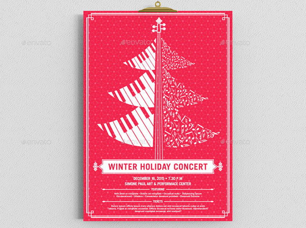 Winter Holiday Concert Flyer Template