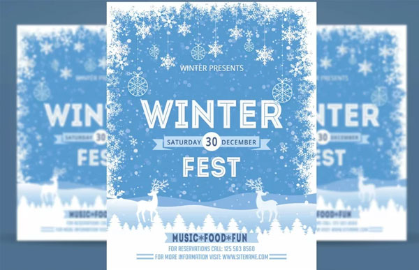 Winter Holiday Festival Poster