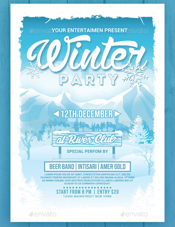 Winter Holiday Party Flyer