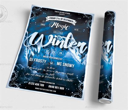 Winter Season Flyer Template