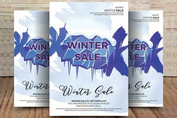 Winter Season Sale Flyer Template
