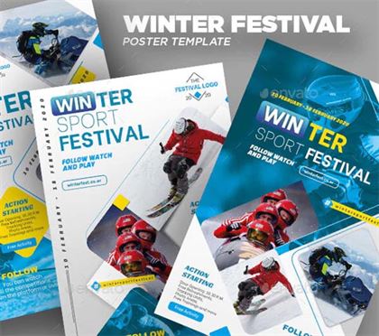 Winter Sport Festival Poster Template