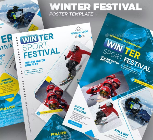 Winter Sport Festival Poster Template