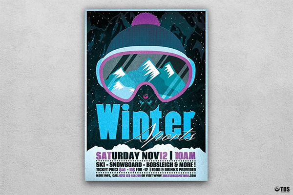 Winter Sports Flyer Design