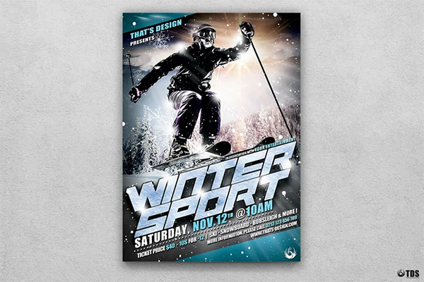 Winter Sports Flyer Template