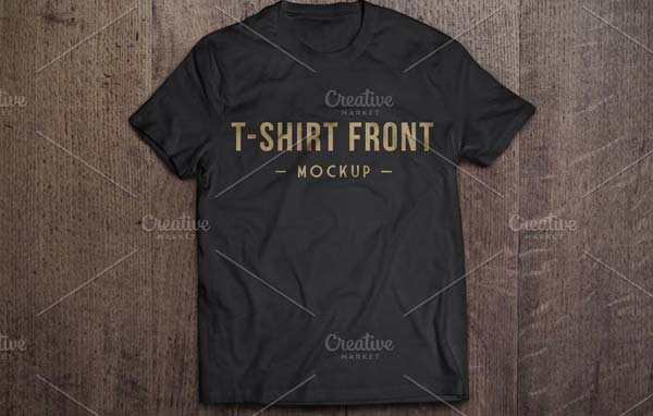 Women Black Tshirt Mockup Design