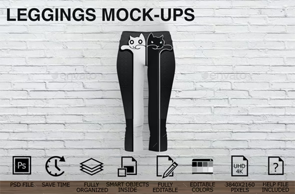 Women Clothing Leggings Mockups