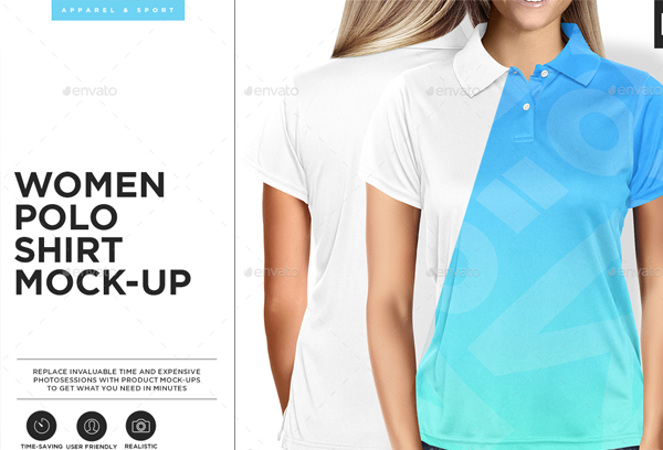 Women Polo Shirt Mockup