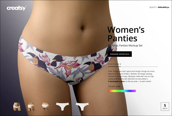 Women's Panties Mockup Set