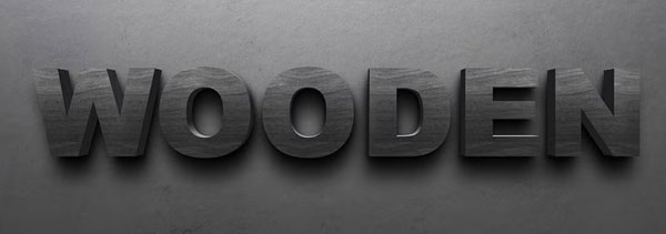Wooden 3D Text Effect Photoshop Template